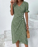 Charlene™ | Fresh Bloom V-Neck Dress