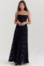 Gretchen™ | Long Summer Dress with Open Back and Adjustable Straps