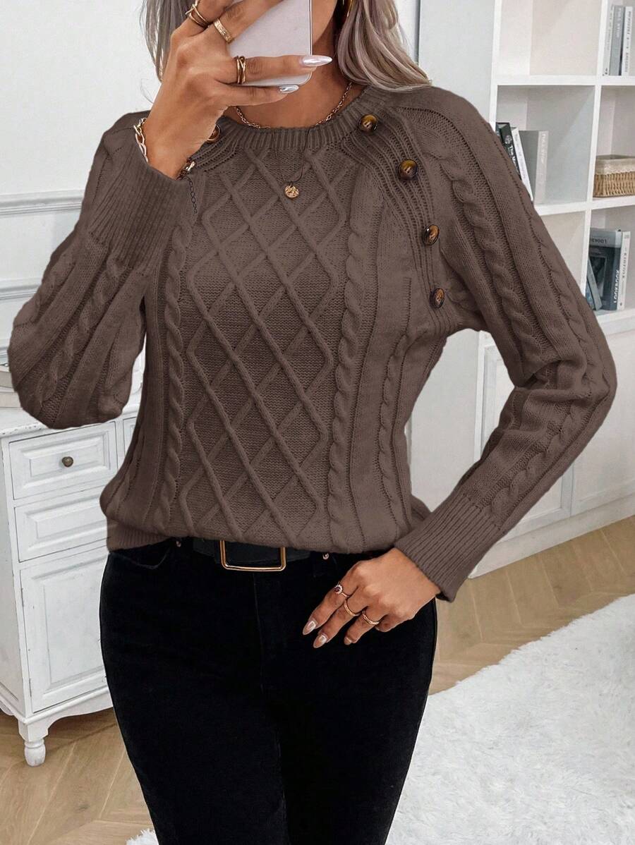 Betsy™ | Button-Detail Cable Jumper