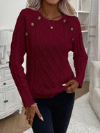 Betsy™ | Button-Detail Cable Jumper