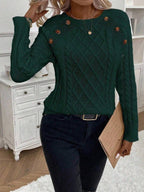 Betsy™ | Button-Detail Cable Jumper