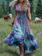 Ava™ | Gradient Floral Maxi Dress