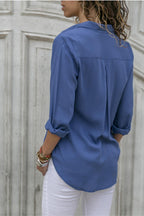 Breezy | Women's Button-Down Collared Long Sleeve Blouse