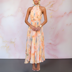 Audrey™ | Elegant Maxi Dress With Halter Neckline