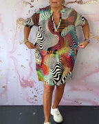 Jessica™ | Colorful V-neck Dress