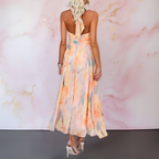 Audrey™ | Elegant Maxi Dress With Halter Neckline