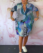 Jessica™ | Colorful V-neck Dress