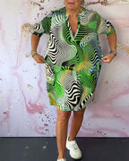Jessica™ | Colorful V-neck Dress