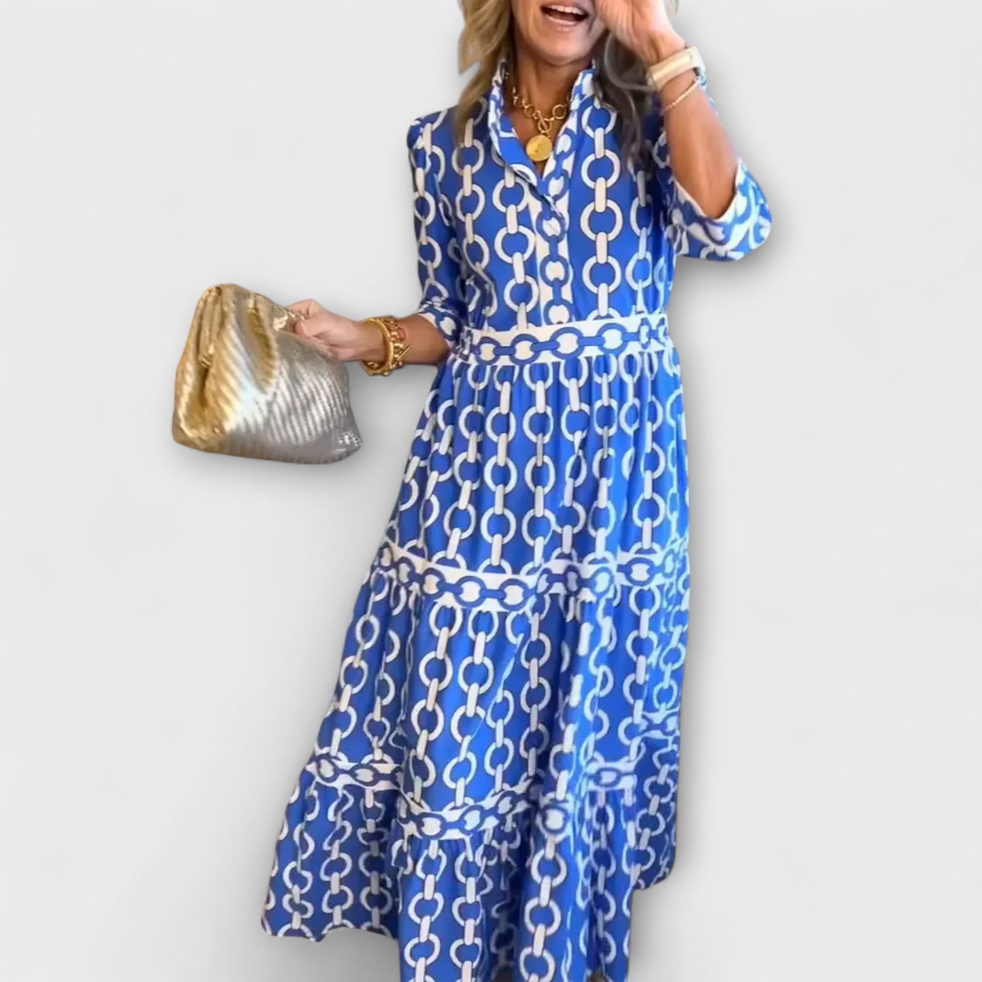 Wendy™ | Midi Dress with Chain Pattern
