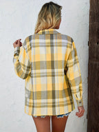 Harper | Women's Oversized Plaid Flannel Button-Down Shirt