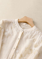 Kourtney™ | Chic Blouse with Floral Accents
