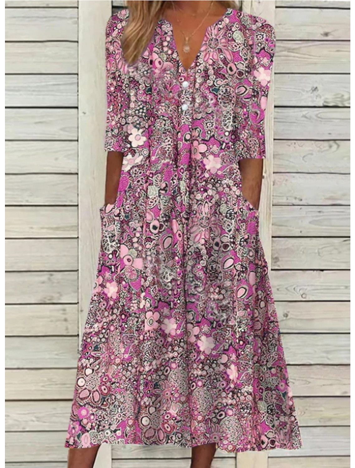 Janice™ | Elegant Summer Dress with Belly Cover