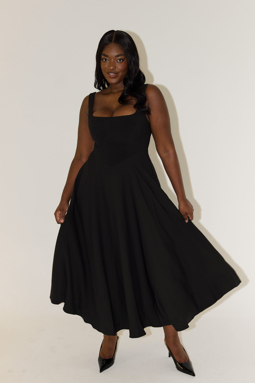 Angela™ | Timeless Flowy Midi Dress