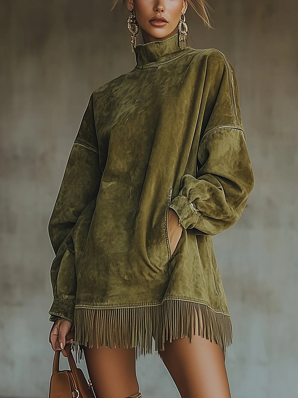 Alexandra™ | Cozy Fringe Dress