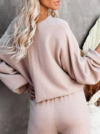 Hailey | Women's Cropped Sweatshirt and Wide-Leg Pants Lounge Set