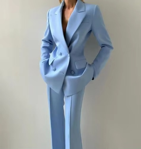 Tiffany | Women's Three-Piece Blazer Set Corset Top & Flare Pants