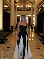Paloma™ | Elegant Black-and-White Maxi Dress