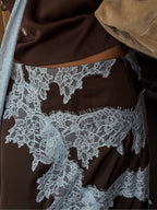 Mabel™ | Elegant Lace Panel Top & Skirt Set