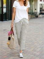 Harper | Women's Casual Drawstring Straight-Leg Casual Pants
