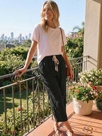 Harper | Women's Casual Drawstring Straight-Leg Casual Pants
