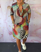 Jessica™ | Colorful V-neck Dress