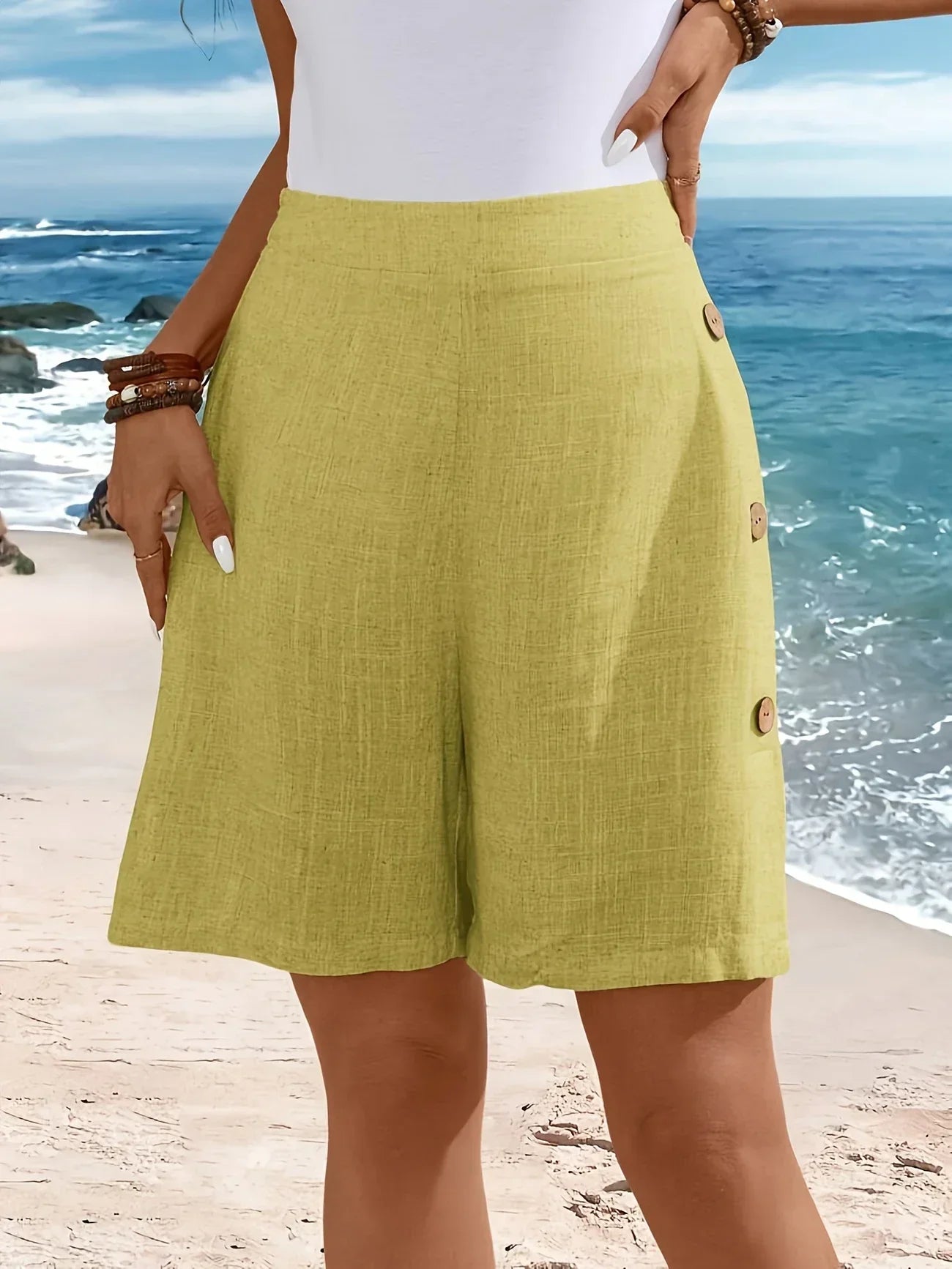 Whitney™ | Comfortable Shorts With Buttons