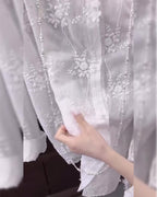 Anneliese™ | Floral Solid Color Shirt with Dropped Shoulders