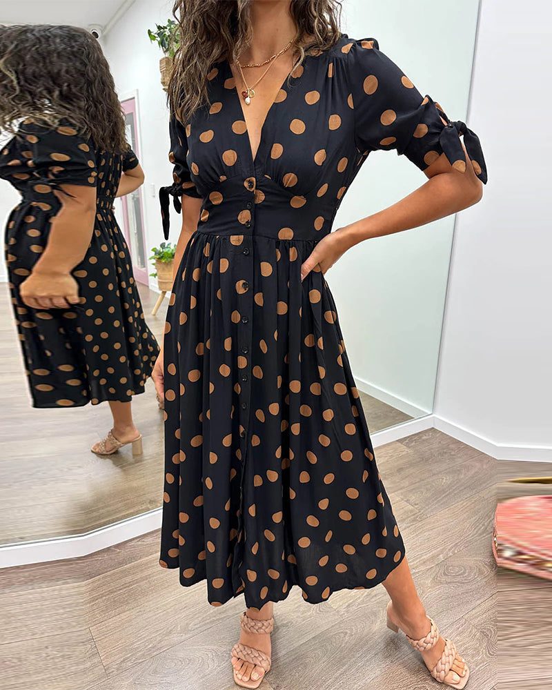 Bailey™ | Elegant Polka Dot Dress
