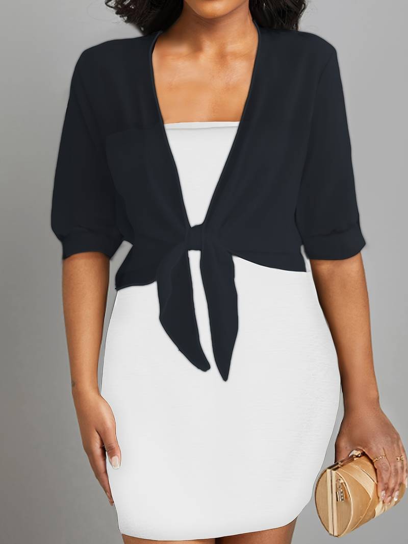 Pearl | Women's Sheer Tie Front Cardigan Open Front Cover Up