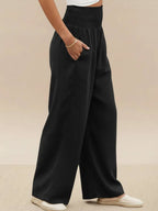 Dune | Women's High Waist Wide Leg Pants Smocked Waistband