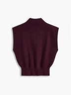 Noira | Women's Mock Neck Sleeveless Top Padded Shoulder Vest