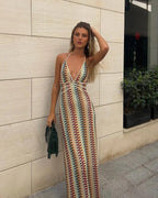 Iris | Women's Wedding Guest Crochet Draped Dress for Beach Wedding