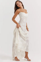 Gretchen™ | Long Summer Dress with Open Back and Adjustable Straps
