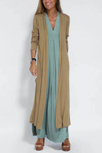 Juno™ | Elegant Long Dress with Coordinated Cardigan